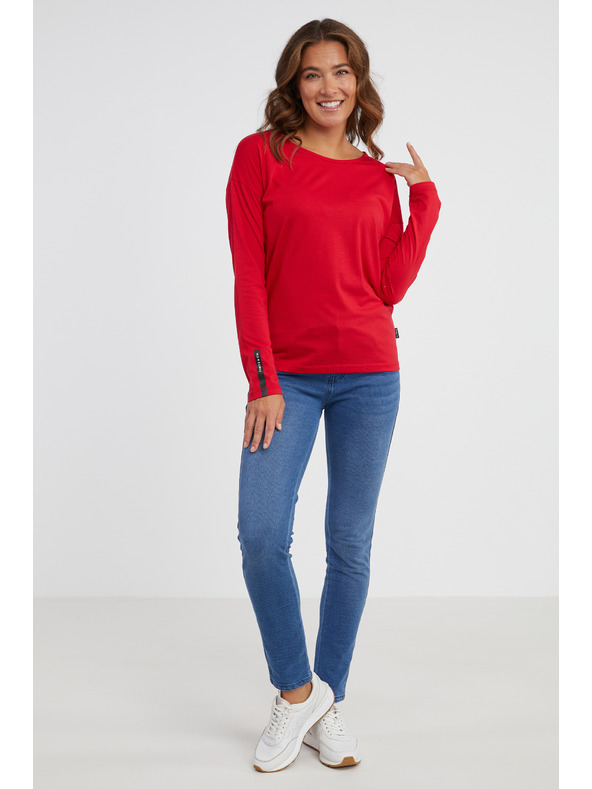 Sam 73 Rdeča ženska majica z dolgimi rokavi SAM 73 Patty