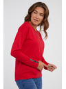 Sam 73 Rdeča ženska majica z dolgimi rokavi SAM 73 Patty