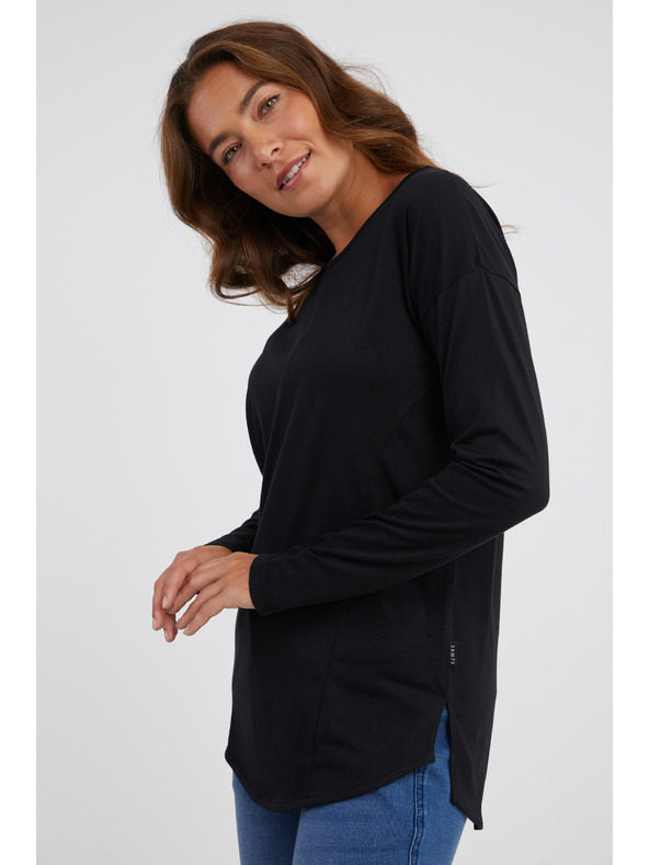 Sam 73 Črna ženska majica z dolgimi rokavi SAM 73 Sherri