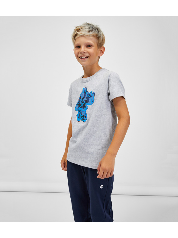 Sam 73 Svetlo siva fantovska črtasta majica SAM 73 Silaqui