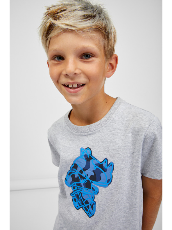 Sam 73 Svetlo siva fantovska črtasta majica SAM 73 Silaqui