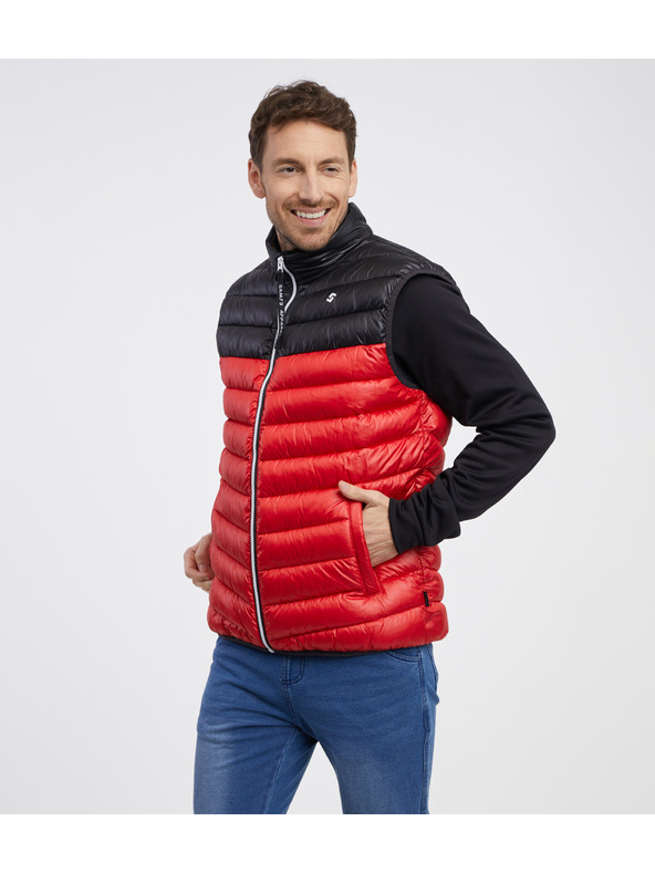 Sam 73 Črno-rdeča moška prešita jopica SAM 73 Potter