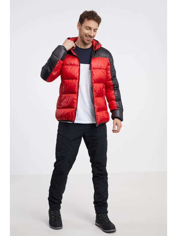 Sam 73 Črno-rdeča moška prešita jopica SAM 73 Ron