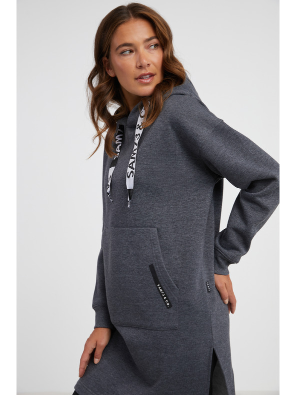 Sam 73 Temno siva ženska brindle jopa z zadrgo obleka SAM 73 Cresside