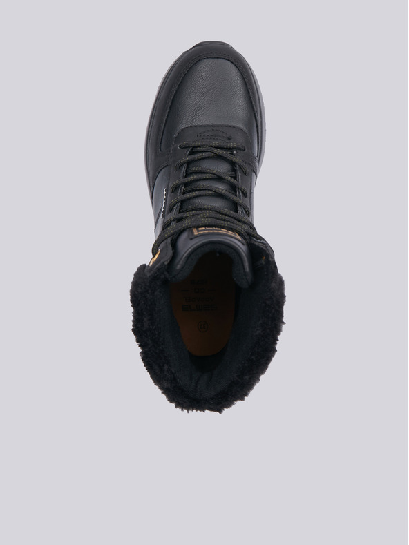 Sam 73 Črni ženski zimski gležnjarji s semišnimi detajli SAM 73 Antlia