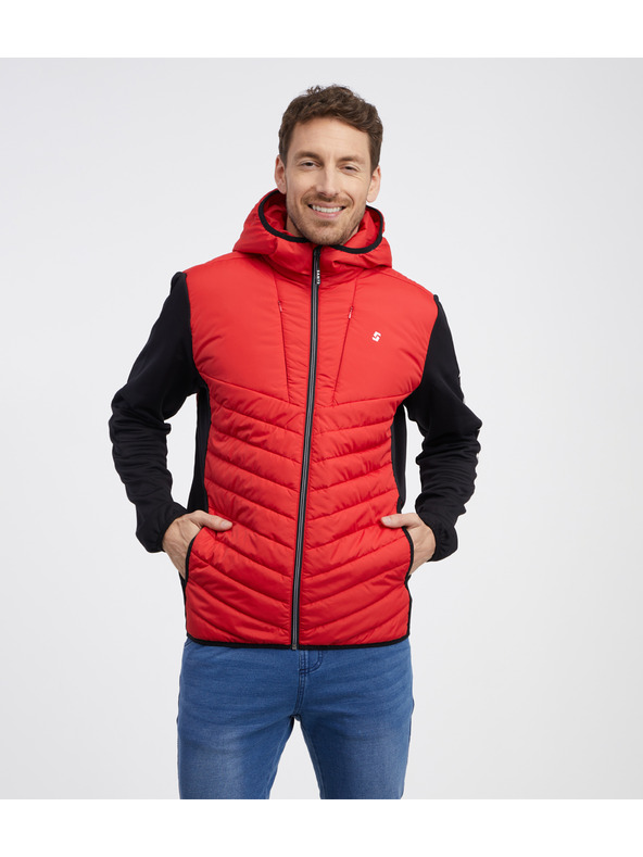 Sam 73 Črno-rdeča moška lahka prešita jakna SAM 73 Travis