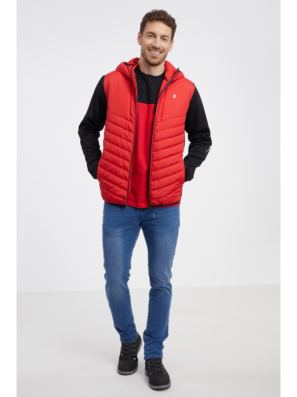 Sam 73 Črno-rdeča moška lahka prešita jakna SAM 73 Travis