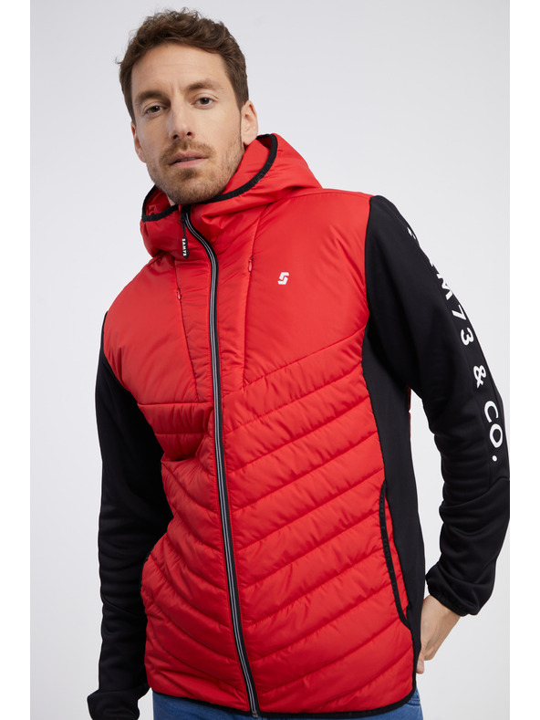 Sam 73 Črno-rdeča moška lahka prešita jakna SAM 73 Travis