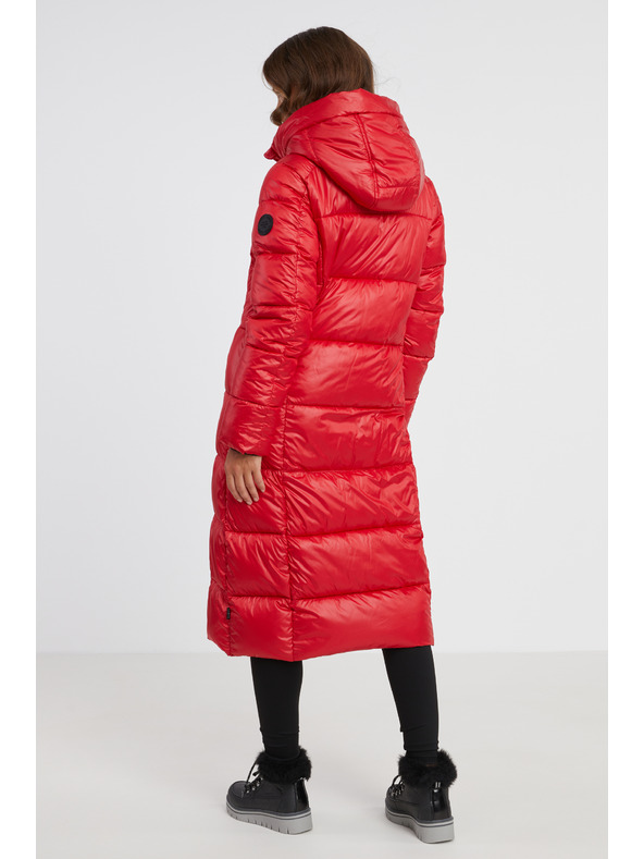 Sam 73 Rdeč ženski prešiti plašč s kapuco SAM 73 Anna