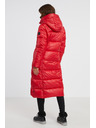 Sam 73 Rdeč ženski prešiti plašč s kapuco SAM 73 Anna