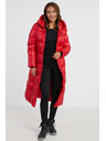 Sam 73 Rdeč ženski prešiti plašč s kapuco SAM 73 Anna