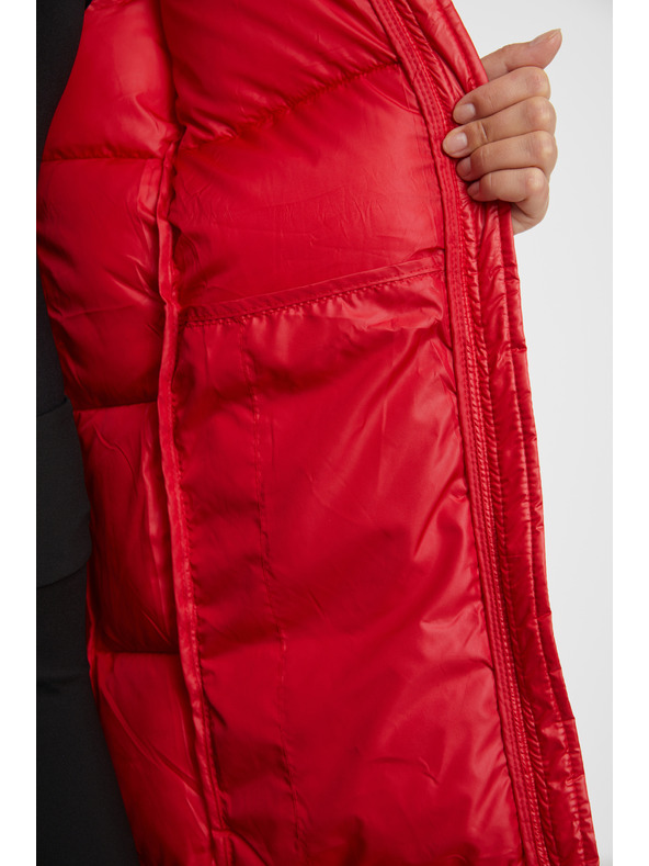 Sam 73 Rdeč ženski prešiti plašč s kapuco SAM 73 Anna