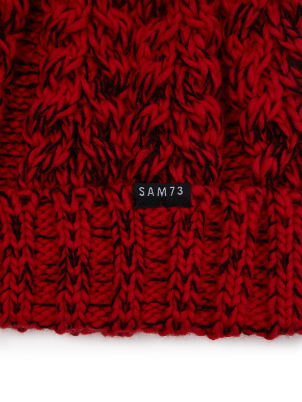 Sam 73 Rdeča in črna ženska kapa SAM 73