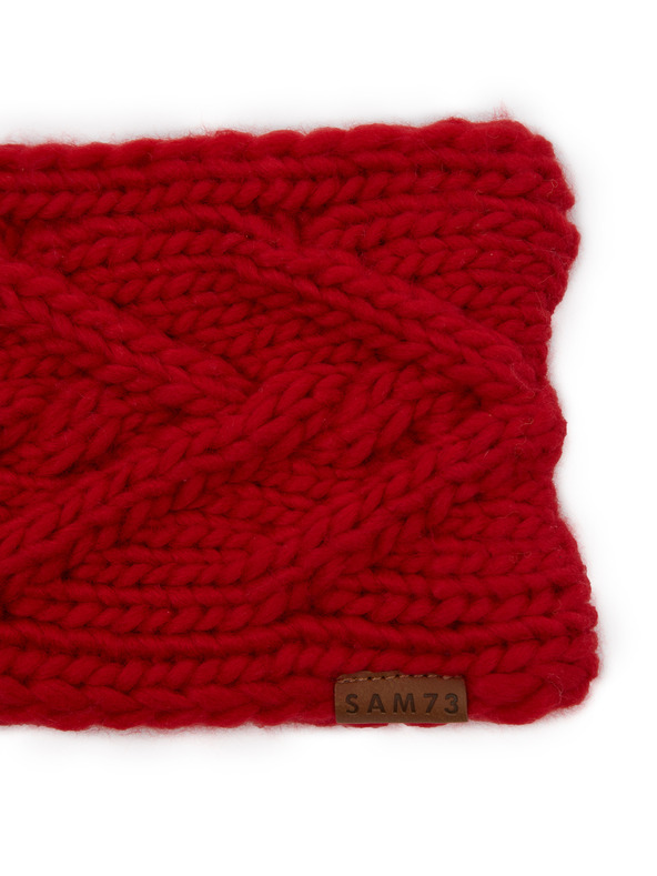Sam 73 Rdeča ženska pletena naglavna ruta SAM 73