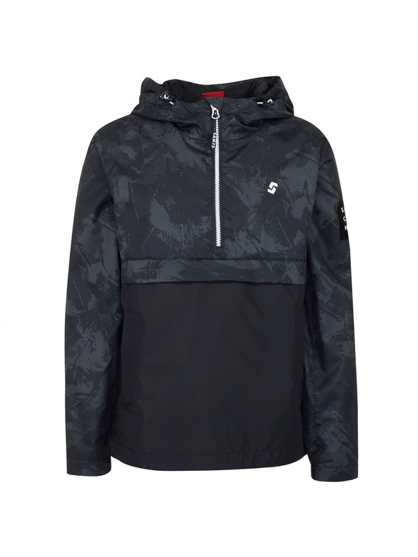 Sam 73 Črna otroška anorak jakna z vzorcem SAM 73 Juno