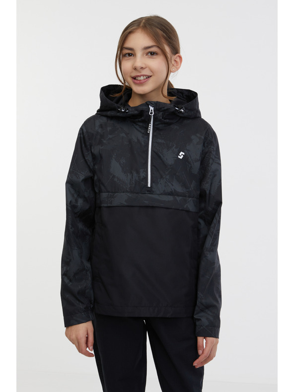 Sam 73 Črna otroška anorak jakna z vzorcem SAM 73 Juno