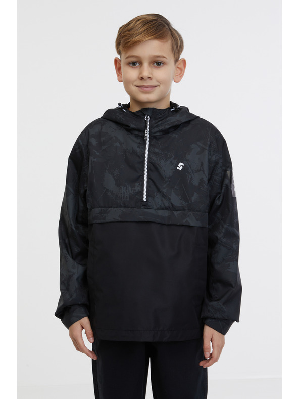 Sam 73 Črna otroška anorak jakna z vzorcem SAM 73 Juno
