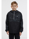 Sam 73 Črna otroška anorak jakna z vzorcem SAM 73 Juno