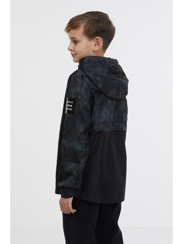 Sam 73 Črna otroška anorak jakna z vzorcem SAM 73 Juno