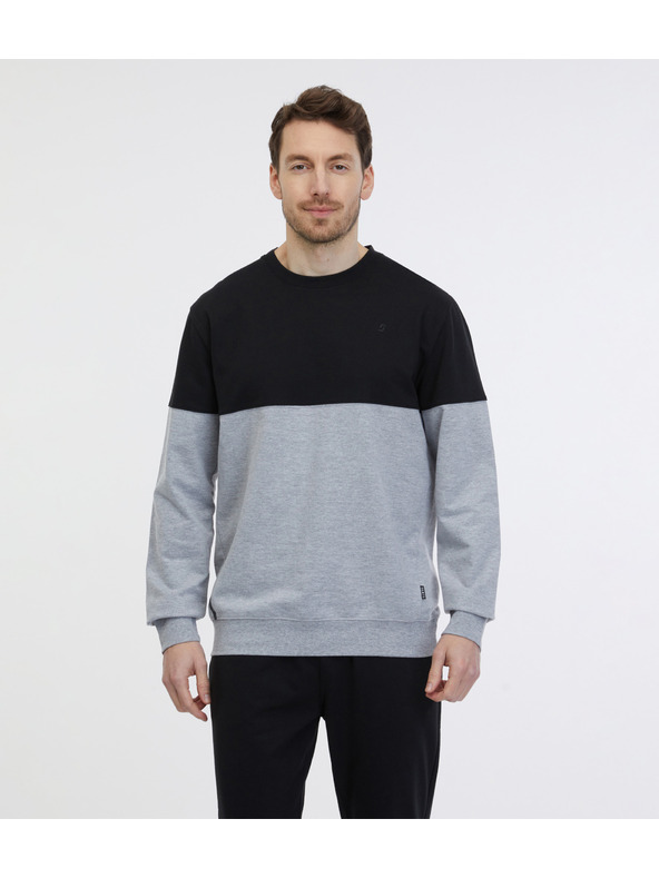 Sam 73 Črno-siva moška jopa s kapuco SAM 73 Hugo