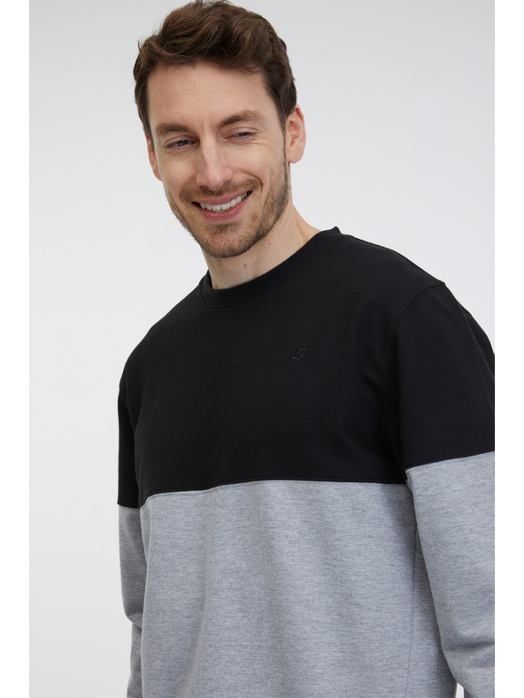 Sam 73 Črno-siva moška jopa s kapuco SAM 73 Hugo