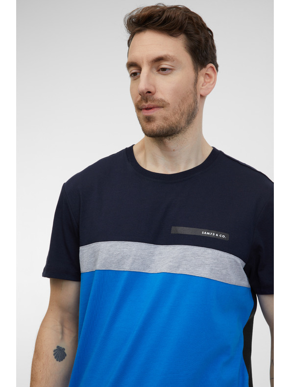Sam 73 Modro-črna moška majica SAM 73 Ernesto