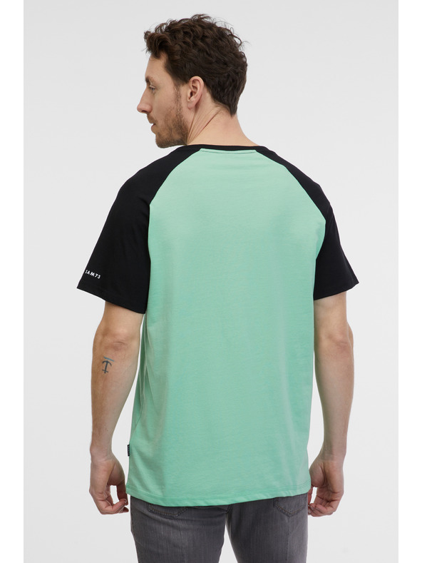 Sam 73 Črno-zelena moška majica SAM 73 Esteban