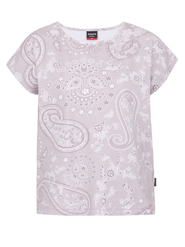 Sam 73 Svetlo vijolična ženska majica z vzorcem SAM 73 Margarita
