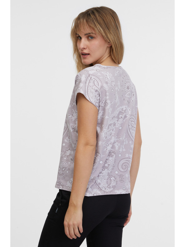 Sam 73 Svetlo vijolična ženska majica z vzorcem SAM 73 Margarita