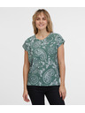 Sam 73 Zelena ženska majica z vzorcem SAM 73 Margarita