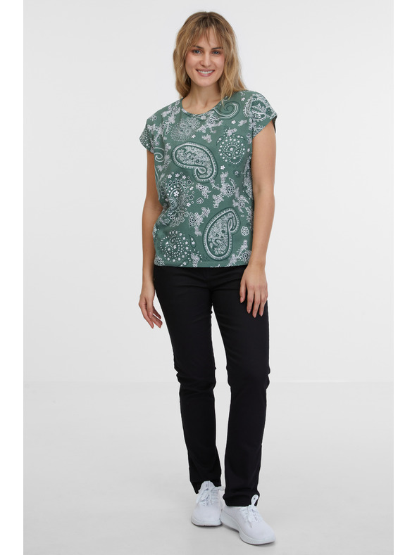 Sam 73 Zelena ženska majica z vzorcem SAM 73 Margarita