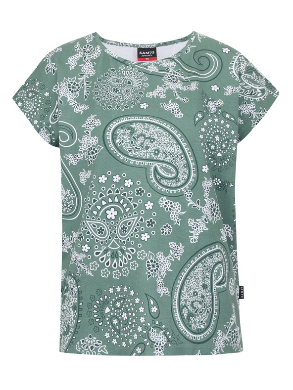 Sam 73 Zelena ženska majica z vzorcem SAM 73 Margarita