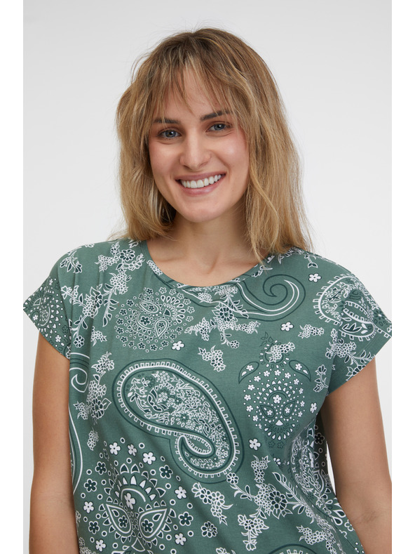 Sam 73 Zelena ženska majica z vzorcem SAM 73 Margarita