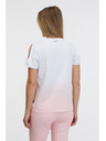 Sam 73 Roza in bela ženska majica SAM 73 Dolores