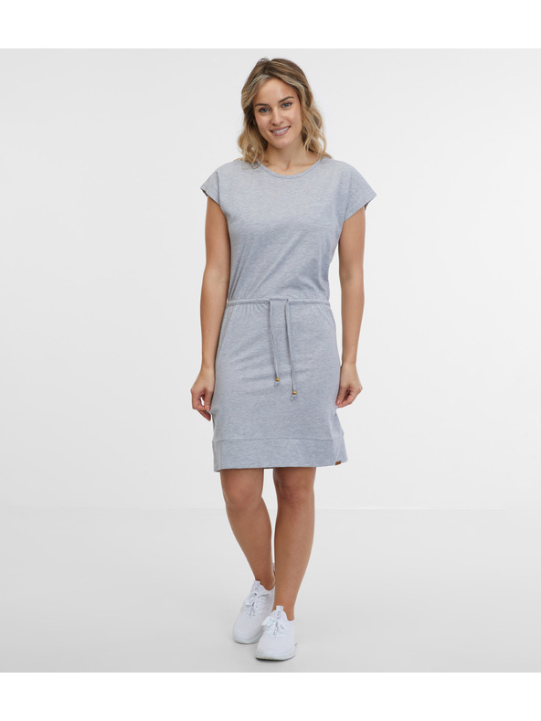 Sam 73 Svetlo siva črtasta ženska obleka SAM 73 Esperanza