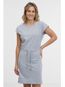 Sam 73 Svetlo siva črtasta ženska obleka SAM 73 Esperanza
