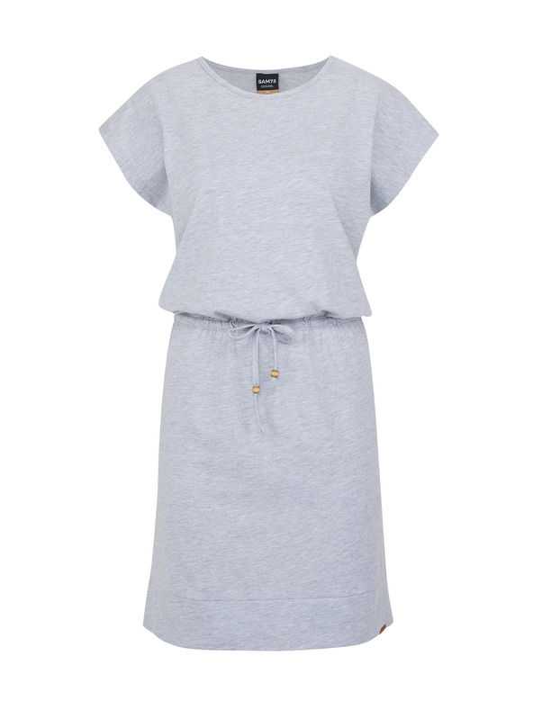 Sam 73 Svetlo siva črtasta ženska obleka SAM 73 Esperanza