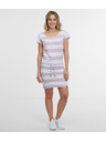 Sam 73 Bela in vijolična črtasta ženska obleka SAM 73 Reyna