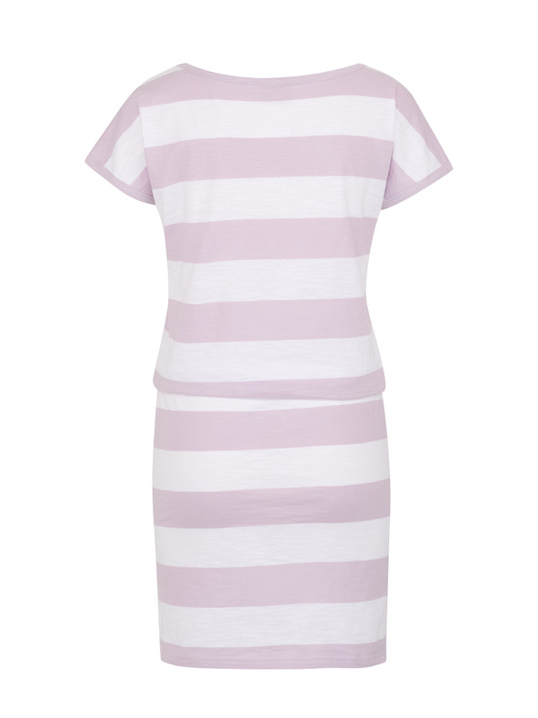 Sam 73 Bela in vijolična črtasta ženska obleka SAM 73 Reyna