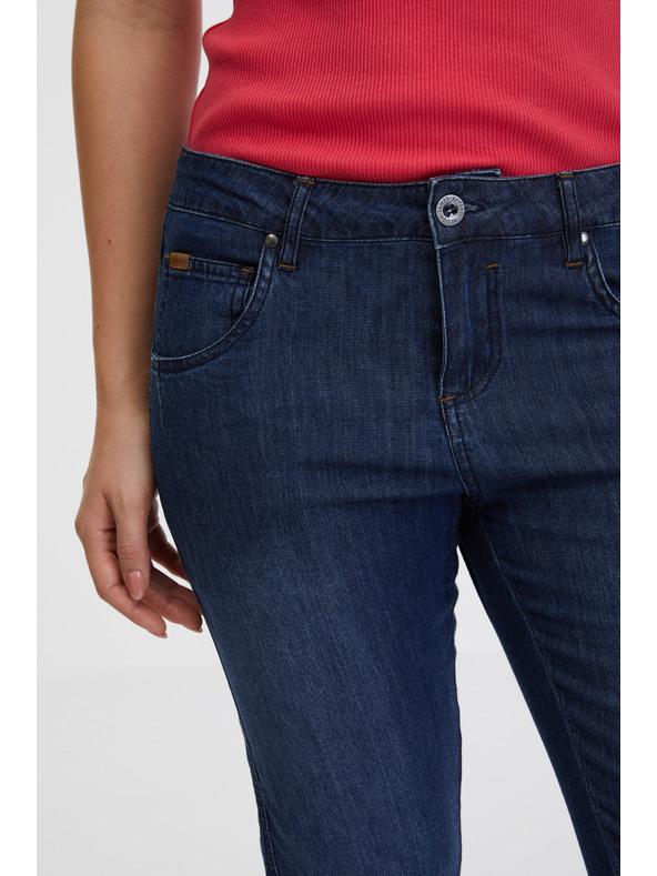 Sam 73 Temno modre ženske tričetrtinske ravne kavbojke SAM 73 Antonella