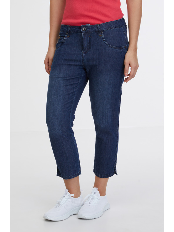 Sam 73 Temno modre ženske tričetrtinske ravne kavbojke SAM 73 Antonella