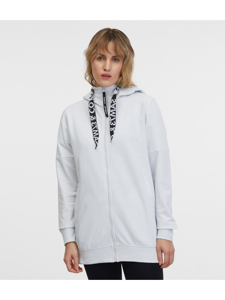 Sam 73 Svetlo siva ženska jopa s kapuco na zadrgo SAM 73 Lisa