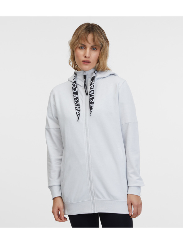 Sam 73 Svetlo siva ženska jopa s kapuco na zadrgo SAM 73 Lisa