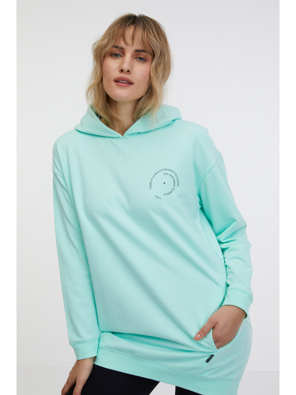 Sam 73 Turkizna ženska podaljšana jopa s kapuco SAM 73 Lola