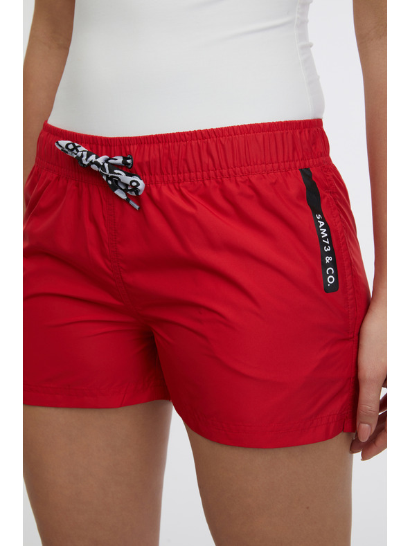 Sam 73 Rdeče ženske kratke hlače SAM 73 Azalea