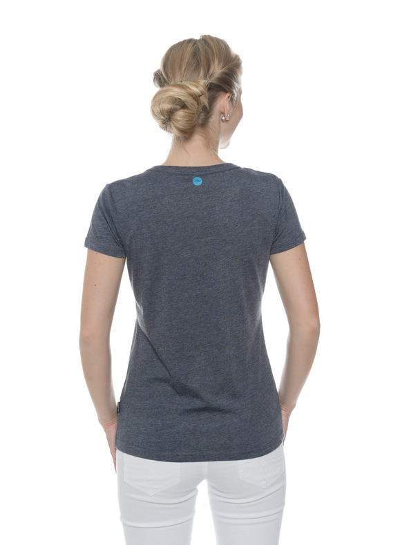 Sam 73 Temno modra ženska majica s potiskom SAM 73