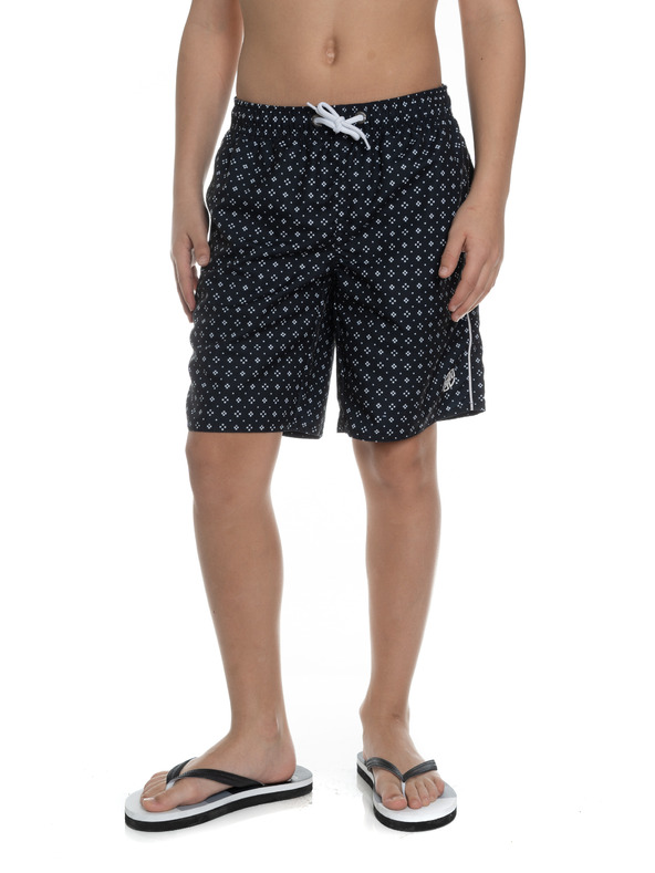 Sam 73 Črne fantovske vzorčaste kopalke SAM 73