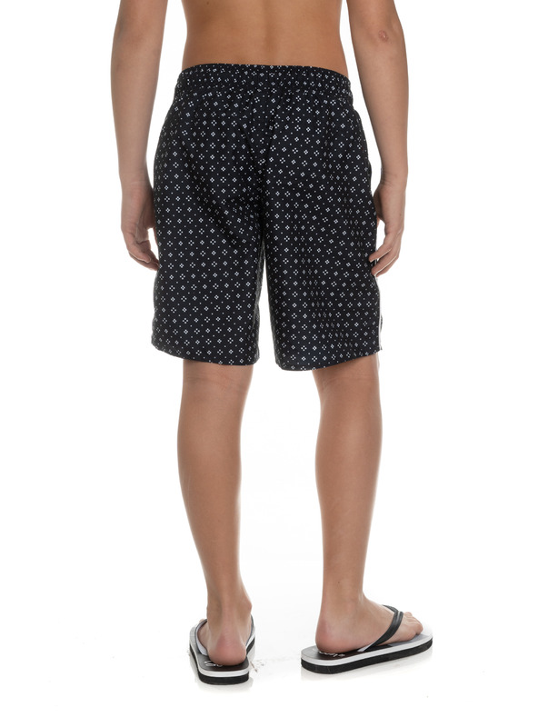 Sam 73 Črne fantovske vzorčaste kopalke SAM 73