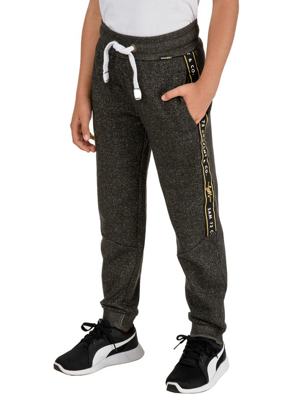 Sam 73 Sive dekliške črtaste trenirke s trakom SAM 73 Lexi