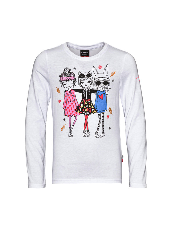 Sam 73 Bela dekliška majica s potiskom SAM 73 Camilla